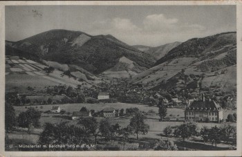 AK Münstertal m. Belchen Schwarzwald Breisgau 1937