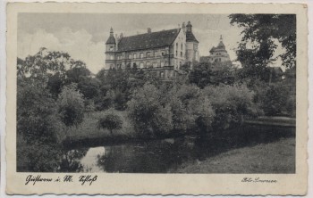 AK Güstrow Schloß Stempel 5. Kompanie Flieger-Ausbildungsregiment 22 Feldpost 1940