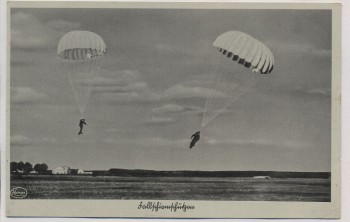 AK Unsere Luftwaffe Fallschirmschützen Stempel Güstrow 5. Kompanie Flieger-Ausbildungsregiment 22 Feldpost 1940 RAR