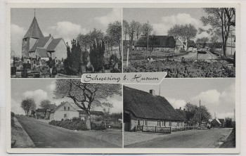 AK Mehrbild Schwesing b. Husum Kirche Strasse 1960