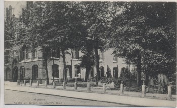 AK Husum Kloster St. Jürgen mit Storm's Grab 1910