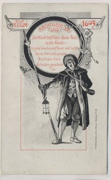 Künstler-AK Husum Althusum Nachtwächterlied 1903 RAR