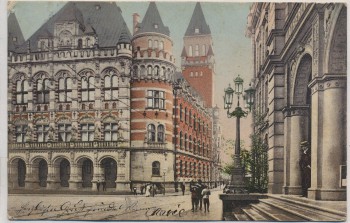 VERKAUFT !!!   AK Bremen Gerichtsgebäude mit Menschen 1910
