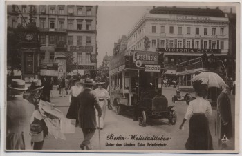 VERKAUFT !!! AK Berlin Weltstadtleben Fotomontage Unter den Linden Friedrichstrasse 1908 VERKAUFT !!! AK Berlin Weltstadtleben Fotomontage Unter den Linden Friedrichstrasse 1908