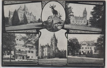 AK Mehrbild Hummelshain Thüringen Schloss 1920