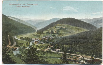 VERKAUFT !!!   AK Schwarzmühl ob. Schwarzatal Station Meuselbach b. Mellenbach Oberweißbach 1924