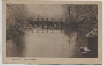 AK Lippstadt Lippe Schleuse Feldpost 1917