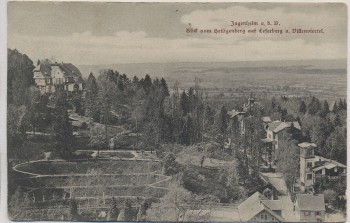 VERKAUFT !!!   AK Jugenheim an der Bergstrasse Seeheim Blick vom Heiligenberg auf Villenviertel 1910