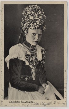 AK Foto Scheeßel Brauttracht 1943