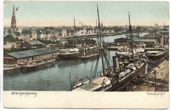 AK Bremerhaven Totalansicht 1910