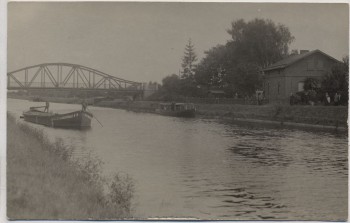 AK Foto Schleuse Grütz Brücke Boote Haus b. Rathenow 1929 RAR