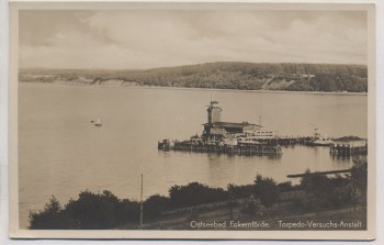 AK Foto Ostseebad Eckernförde Torpedo-Versuchs-Anstalt 1940