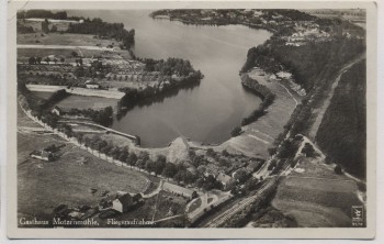 AK Foto Gasthaus Motzenmühle Fliegeraufnahme b. Motzen Mittenwalde 1935