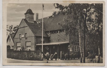 AK Foto Jugendherberge Lehnitz der Stadt Berlin Fahnenmast 1942