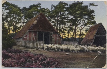 AK Lüneburger Heide Schafstall b. Wörme Handeloh 1931