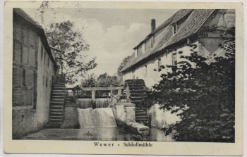 VERKAUFT !!!   AK Wewer Schloßmühle b. Paderborn 1939 RAR
