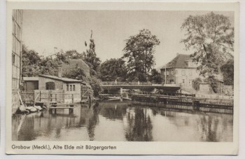 AK Grabow (Meckl) Alte Elde mit Bürgergarten 1940