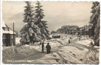 AK Winter in Frauenwald am Rennsteig b. Langewiesen Neustadt 1961