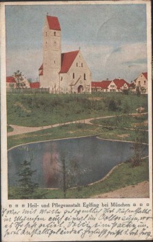 AK Eglfing Heil- und Pflegeanstalt bei Haar München 1913