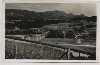 VERKAUFT !!!   AK Foto Törwang Ortsansicht mit Brücke Strasse Samerberg 1943