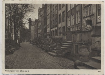 AK Danzig Frauengasse mit Sternwarte Gdańsk Polen 1942
