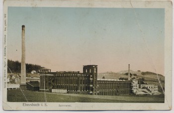 AK Ebersbach in Sachsen Spinnerei 1912