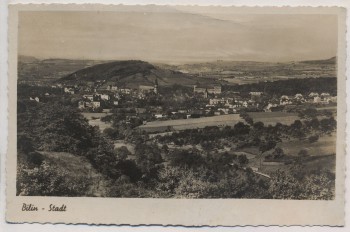 VERKAUFT !!!   AK Foto Bilin Bílina Stadt Ortsansicht Böhmen Tschechien 1943
