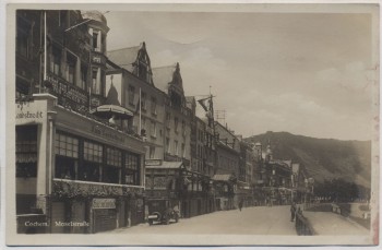 AK Foto Cochem Moselstraße mit Hotel zum Landsknecht 1930