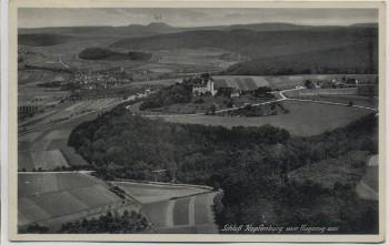 VERKAUFT !!!   AK Schloß Kapfenburg vom Flugzeug aus mit Ipf b. Lauchheim Landpoststempel 1936