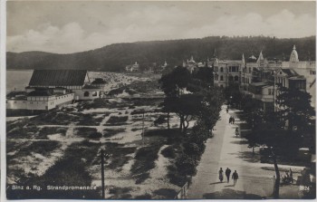 AK Foto Ostseebad Binz auf Rügen Strandpromenade 1920