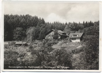 VERKAUFT !!!   AK Genesungsheim Dr. Marcinowski Waldhausen bei Tübingen 1950