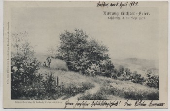 VERKAUFT !!!   Künstler-AK Loschwitz Eduard Leonhardi Ludwig Richter-Feier b. Dresden 1903 RAR