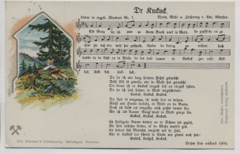 VERKAUFT !!!   AK Liedkarte Anton Günther Nr. 7 Dr Kuckuck 1910