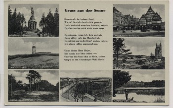 AK Mehrbild Gruss aus der Senne Gedicht Sennelager b. Paderborn 1935