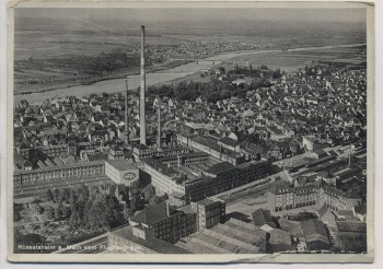 VERKAUFT !!!   AK Rüsselsheim a. Main vom Flugzeug aus Opel-Werke 1935
