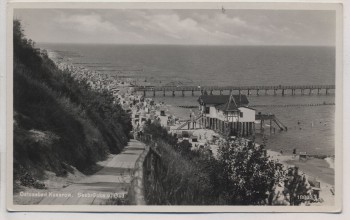 AK Foto Ostseebad Koserow Seebrücke und Bad Strand Usedom 1935