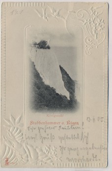 Präge-AK Stubbenkammer auf Rügen Königsstuhl b. Sassnitz 1915