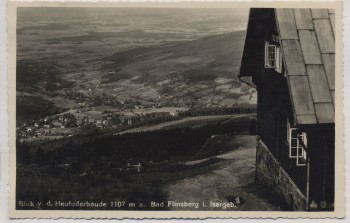 AK Foto Bad Flinsberg Blick v. d. Heufuderbaude Isergebirge Schlesien Świeradów-Zdrój Polen 1938