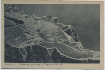 AK Helgoland Befestigungsanlagen Fliegeraufnahme 1940
