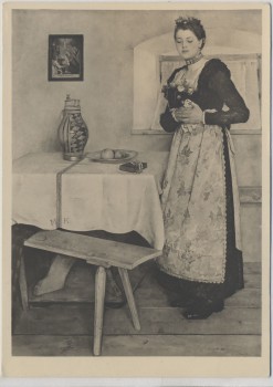 Künstler-AK Sepp Hilz Bad Aibling Die Bauernbraut München Haus der Deutschen Kunst HDK 1935