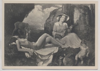 VERKAUFT !!!   Künstler-AK Karl Truppe Jugend Akt München Haus der Deutschen Kunst HDK 412 1935