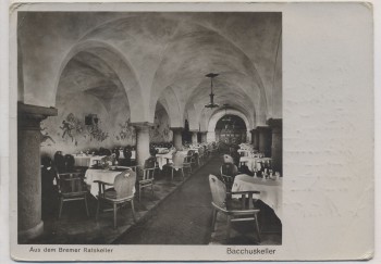 AK Foto Bremen Ratskeller Bacchuskeller 1938