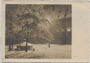 AK Foto München Alter Hof Im Winter bei Nacht 1936