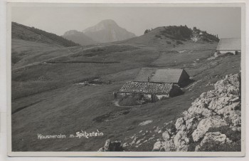 VERKAUFT !!!   AK Foto Klausneralm Elland-Alm mit Spitzstein b. Aschau im Chiemgau 1936 RAR