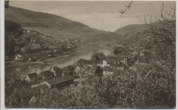 VERKAUFT !!!   AK Ziegelhausen vom Münchel gesehen Neckar b. Heidelberg 1900