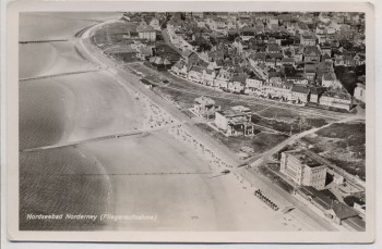 AK Foto Nordseebad Norderney Ortsansicht Fliegeraufnahme 1940