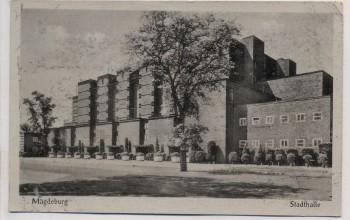 VERKAUFT !!!   AK Magdeburg Stadthalle 1940