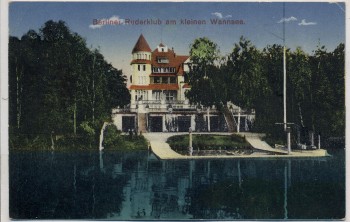 AK Berlin Wannsee Ruderclub am kleinen Wannsee 1920