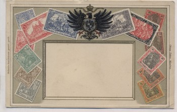 Präge-AK Briefmarken Deutsches Reich mit Wappen 1920