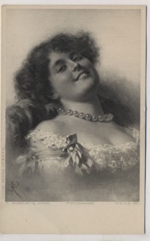 VERKAUFT !!!   AK Frau mit Perlenkette E. Roberts Depose No. 6072 1910